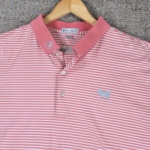 Peter Millar Coral Striped Polo Shirt